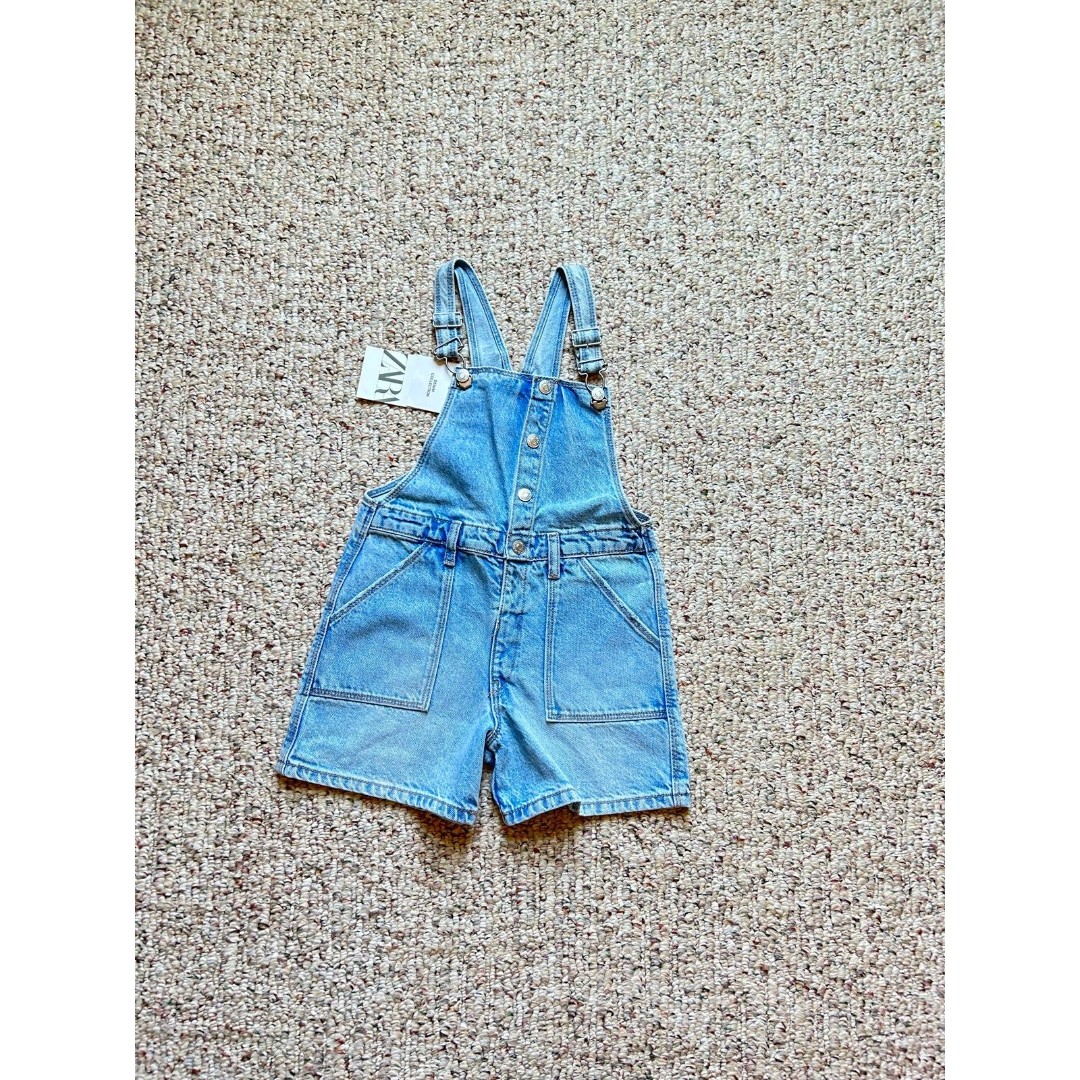 Zara kids girls boys denim short overalls 3-4 years