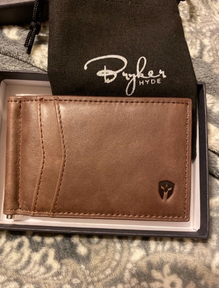 RFID Blocking Slim Minimalist ID Inside Front Pocket Wallet, Money Clip, 9slots