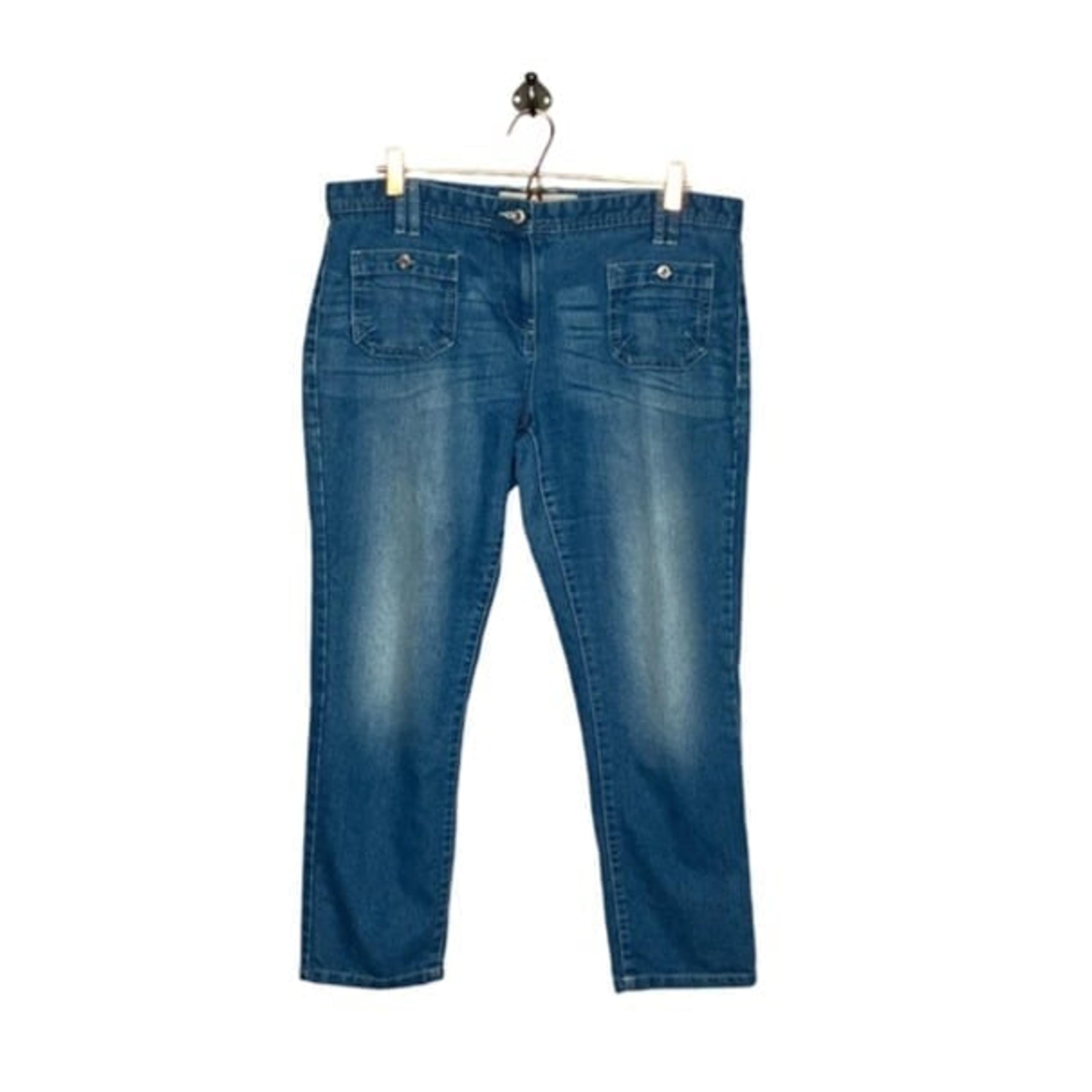 NEXT Jeans UK 14 US 10 EU 42 Crop Everyday Front Trouser Pocket Cropped Jeans