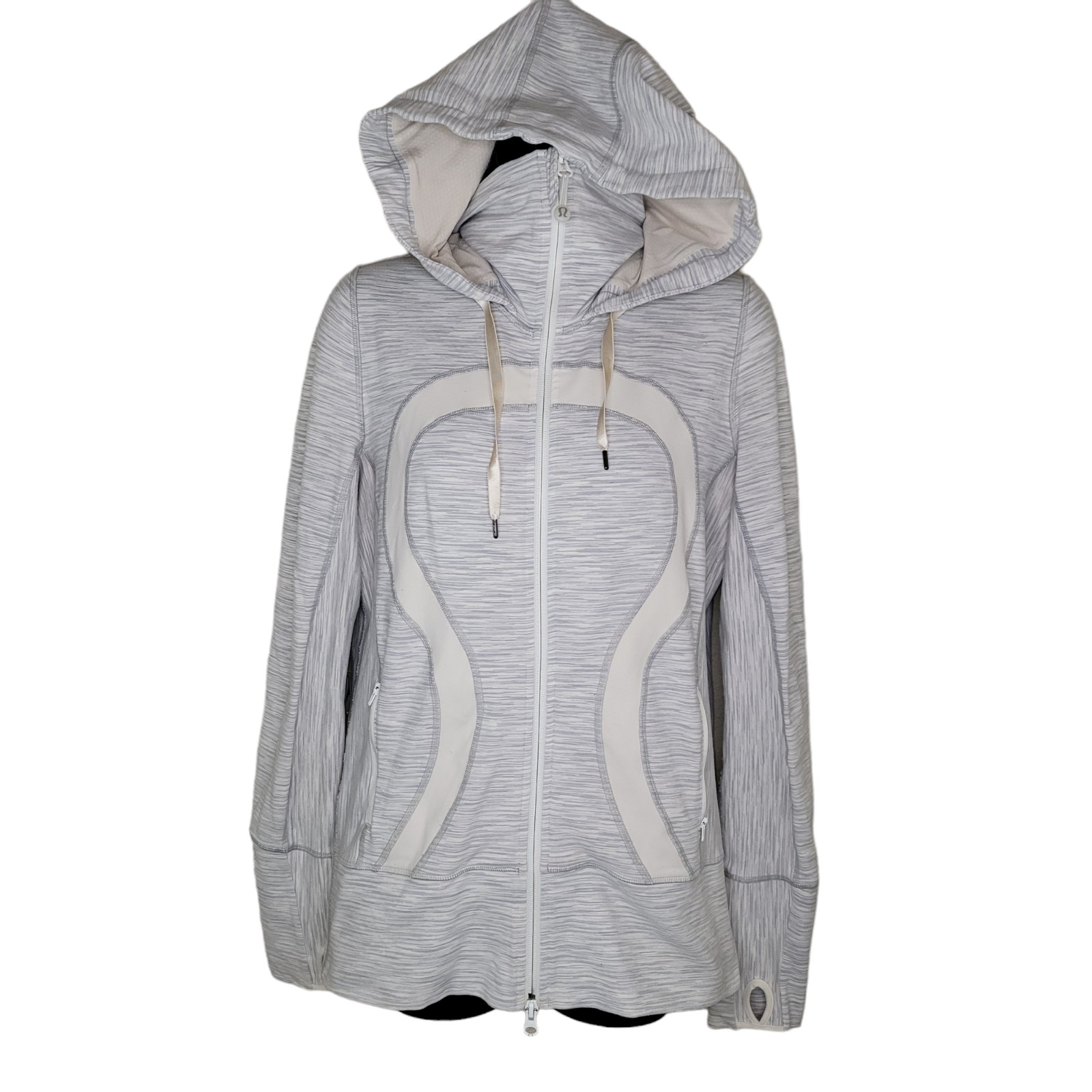 Lululemon Heather Gray scuba hoodie jacket size 8
