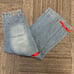 Marithe Francois Girbaud 90s Jeans Red Shuttle Tape Blue Denim Wide Leg 36x34