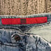 Marithe Francois Girbaud 90s Jeans Red Shuttle Tape Blue Denim Wide Leg 36x34