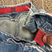 Marithe Francois Girbaud 90s Jeans Red Shuttle Tape Blue Denim Wide Leg 36x34