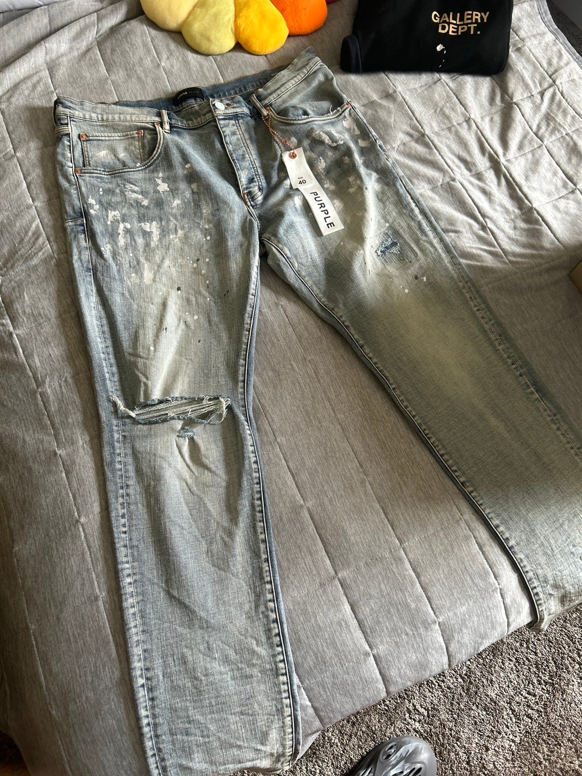 Purple jeans