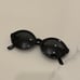 GIANNI VERSACE VINTAGE BLACK OVAL SUNGLASSES
