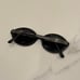 GIANNI VERSACE VINTAGE BLACK OVAL SUNGLASSES