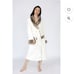 Luxury plush robe with faux fur hoodie