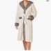 Luxury plush robe with faux fur hoodie
