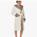 Luxury plush robe with faux fur hoodie