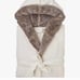 Luxury plush robe with faux fur hoodie