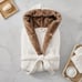Luxury plush robe with faux fur hoodie