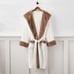 Luxury plush robe with faux fur hoodie