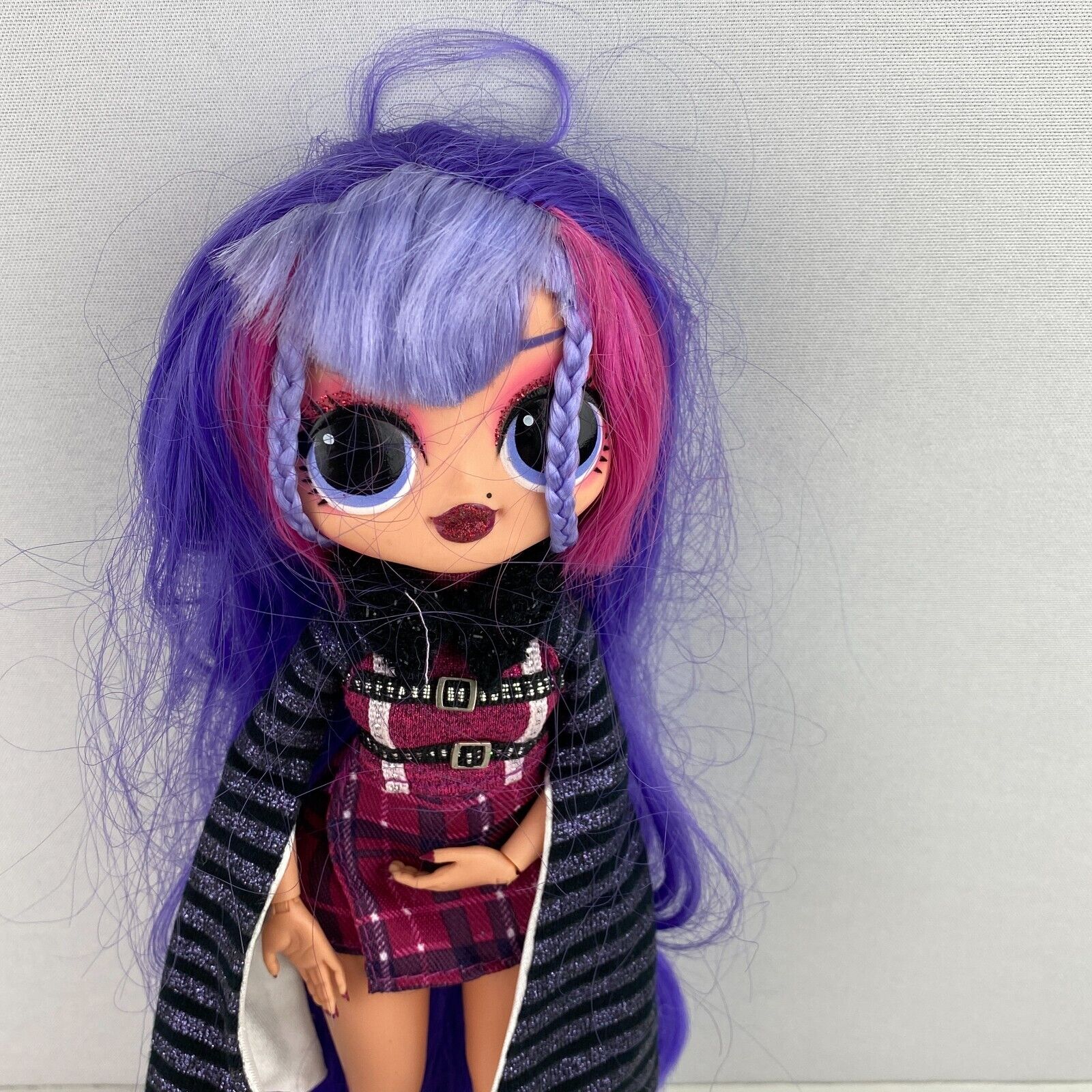 LOL Surprise OMG Shadow Winter Disco Doll Purple Pink Lace Up Shoes Kids Toy