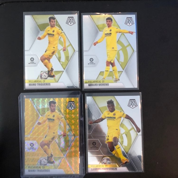 LOT 14x VILLARREAL CF GOLD REFRACTOR PRIZM MOSAIC PANINI LA LIGA 2020-21. (1x) M