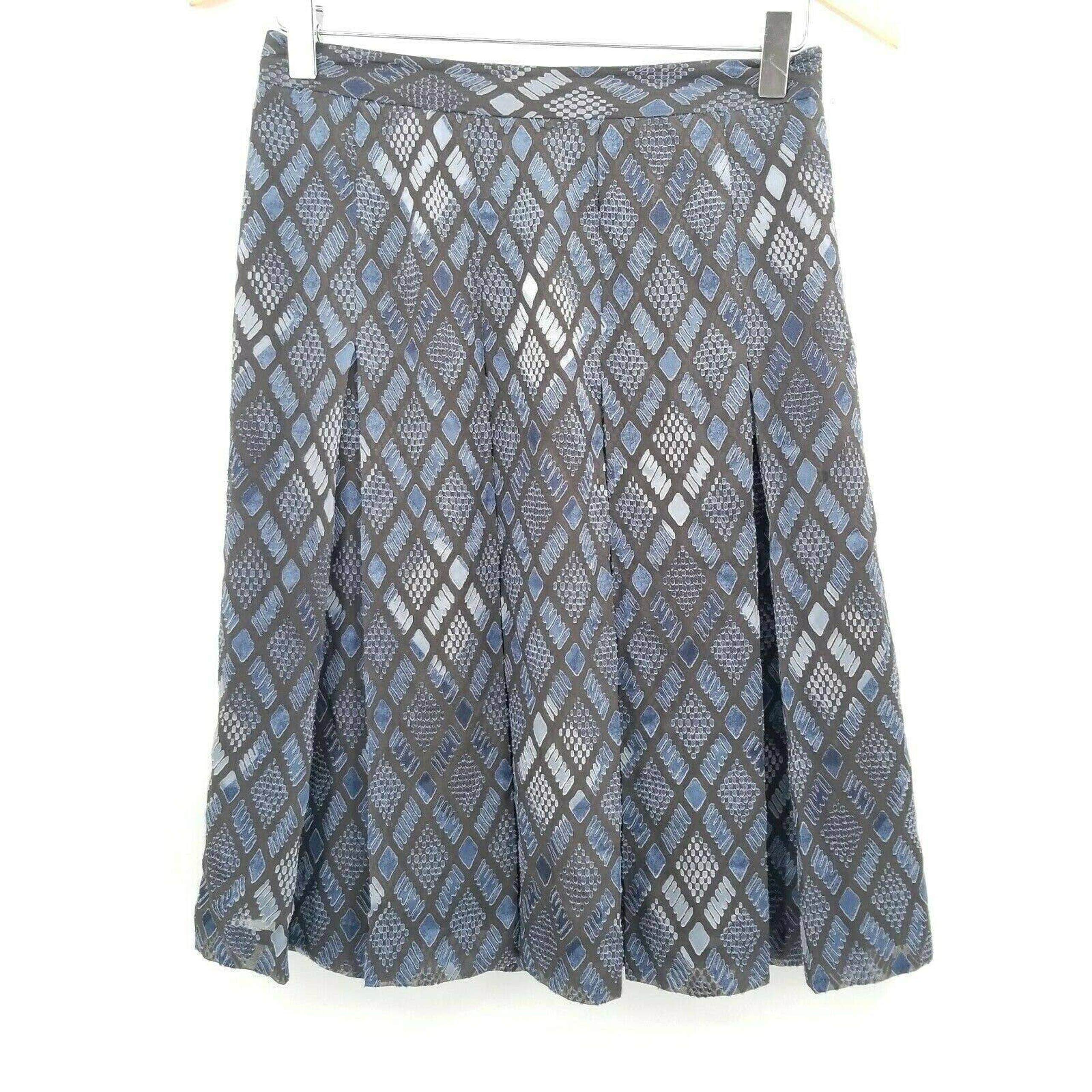 Alfani Silk Pleated A-Line Skirt Diamond