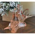 Love Birds On Branch Peach Bubbles Murano Style Pressed Art Glass 12.5 x 6.5