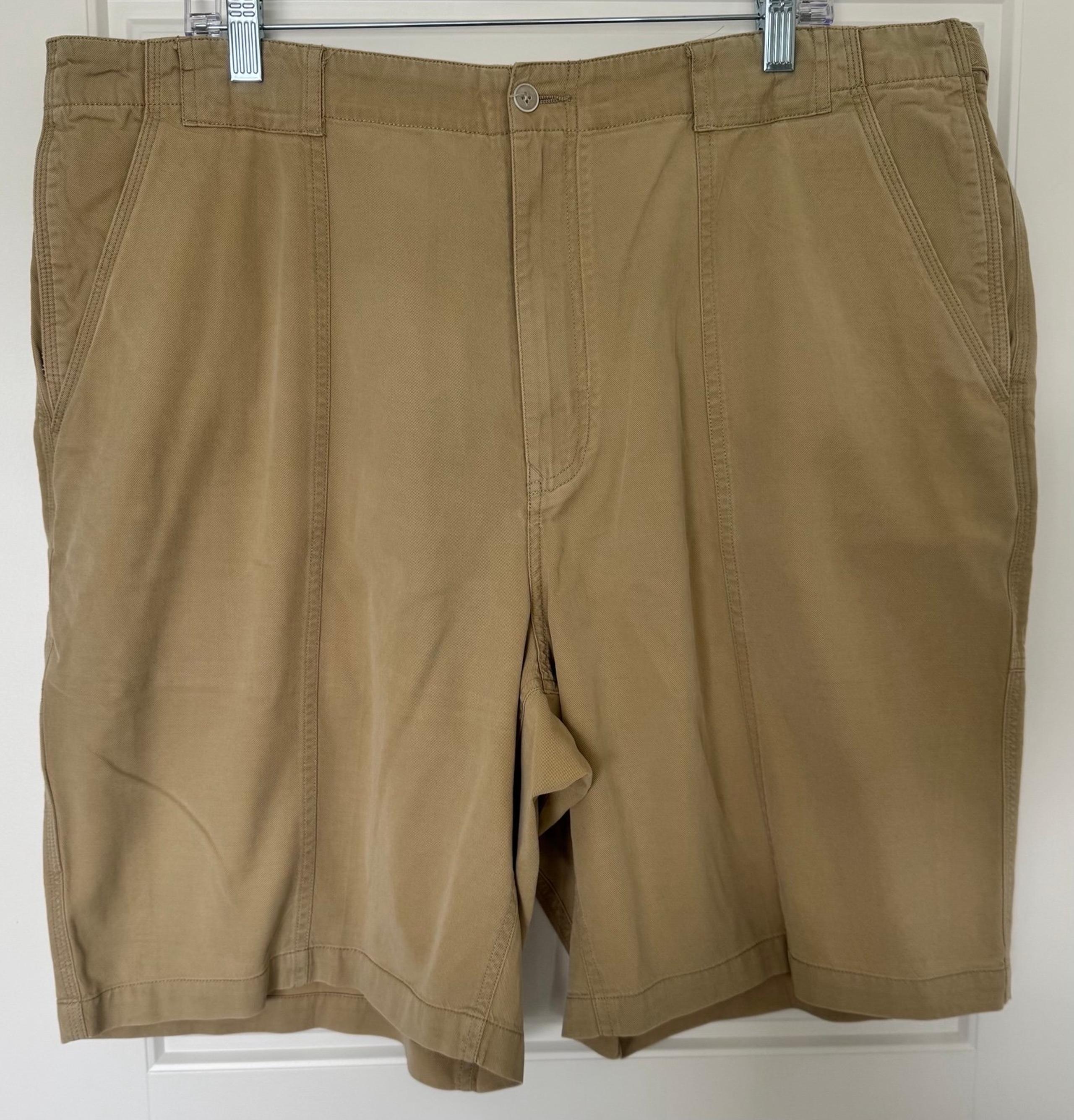 Tommy Bahama Shorts Mens sz 40 Beige Tencel Cotton Elastic Waist MSRP $90