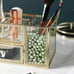 Gold Dresser Beauty Display with Open Lid, Great for Storage