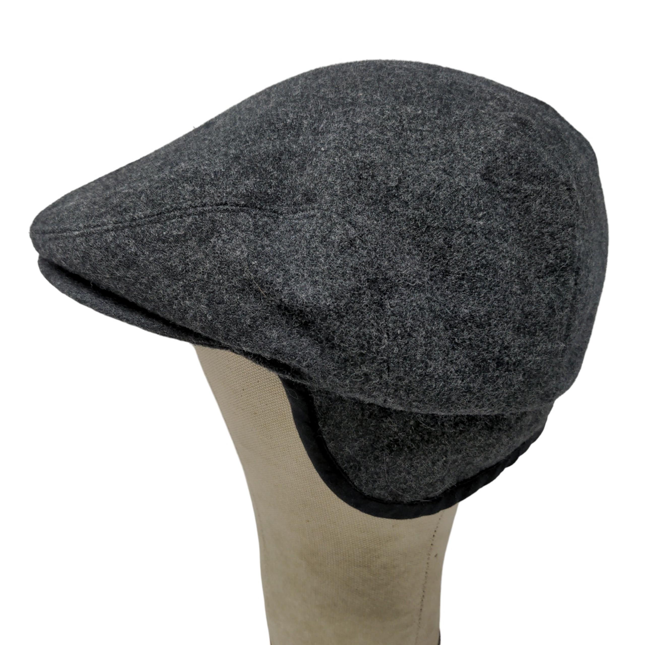 Weatherproof Men's Protective Wool Newsboy Pressboy Hat Cap Gray M Ear Flaps
