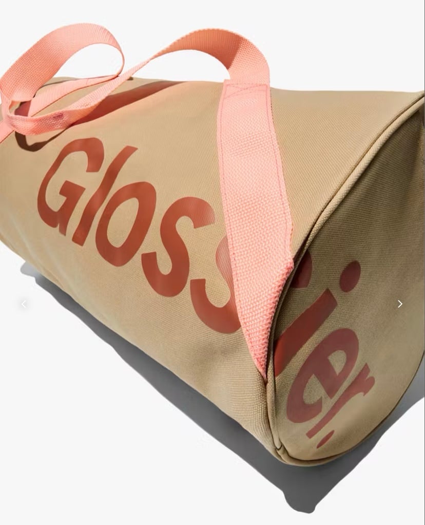Womens Glossier Duffle Bag Desert Rose Color