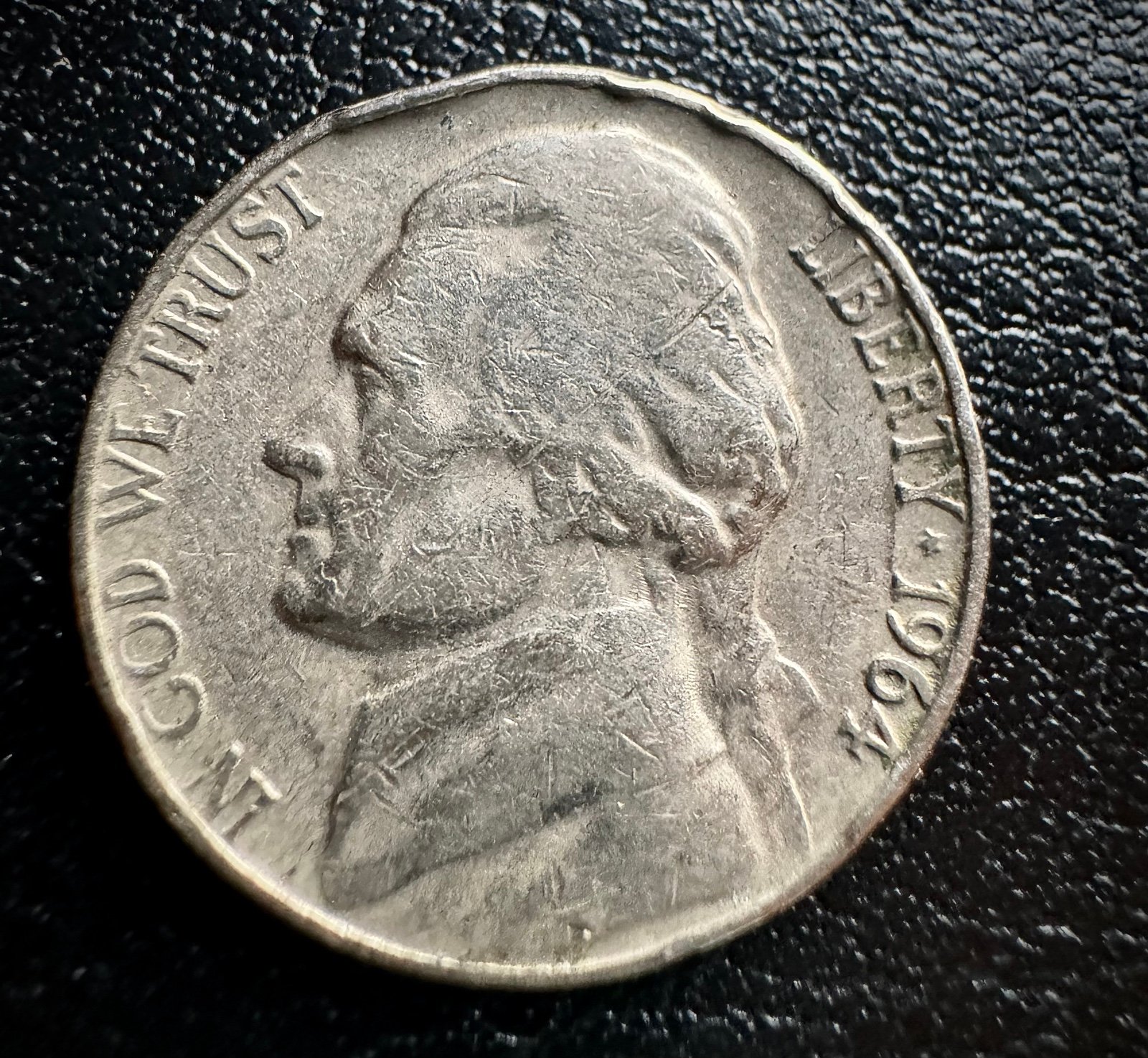 1964 jefferson nickel W/ 2 Or More Collar Cuds (Mint Errors)