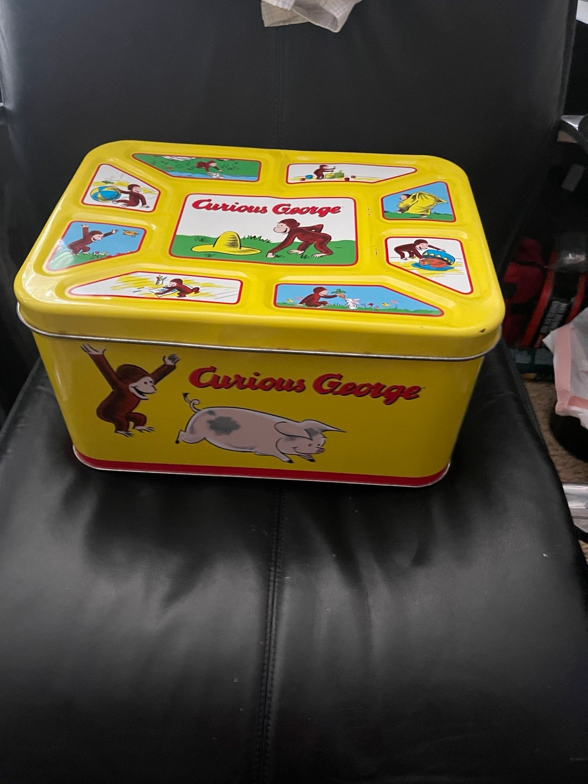 Collectible CURIOUS GEORGE TOY CHEST Empty Series 1 Tin 131/ x 10 x 7