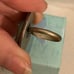 NATIVE - Large Odd Shaped Turquoise Cabochon Ring W/Large Leaf Design