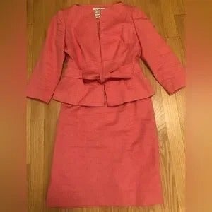 Teri Jon Tie Waist Skirt Suit