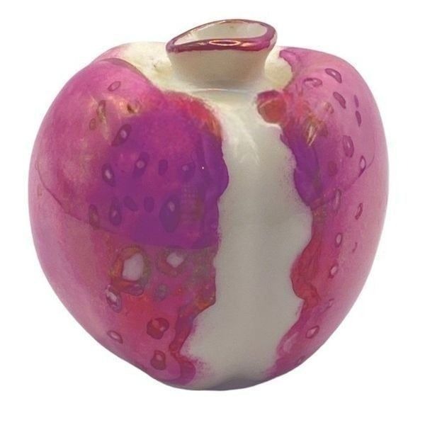 Vintage Arzberg Germany Porcelain Bud Vase Pink Cranberry White