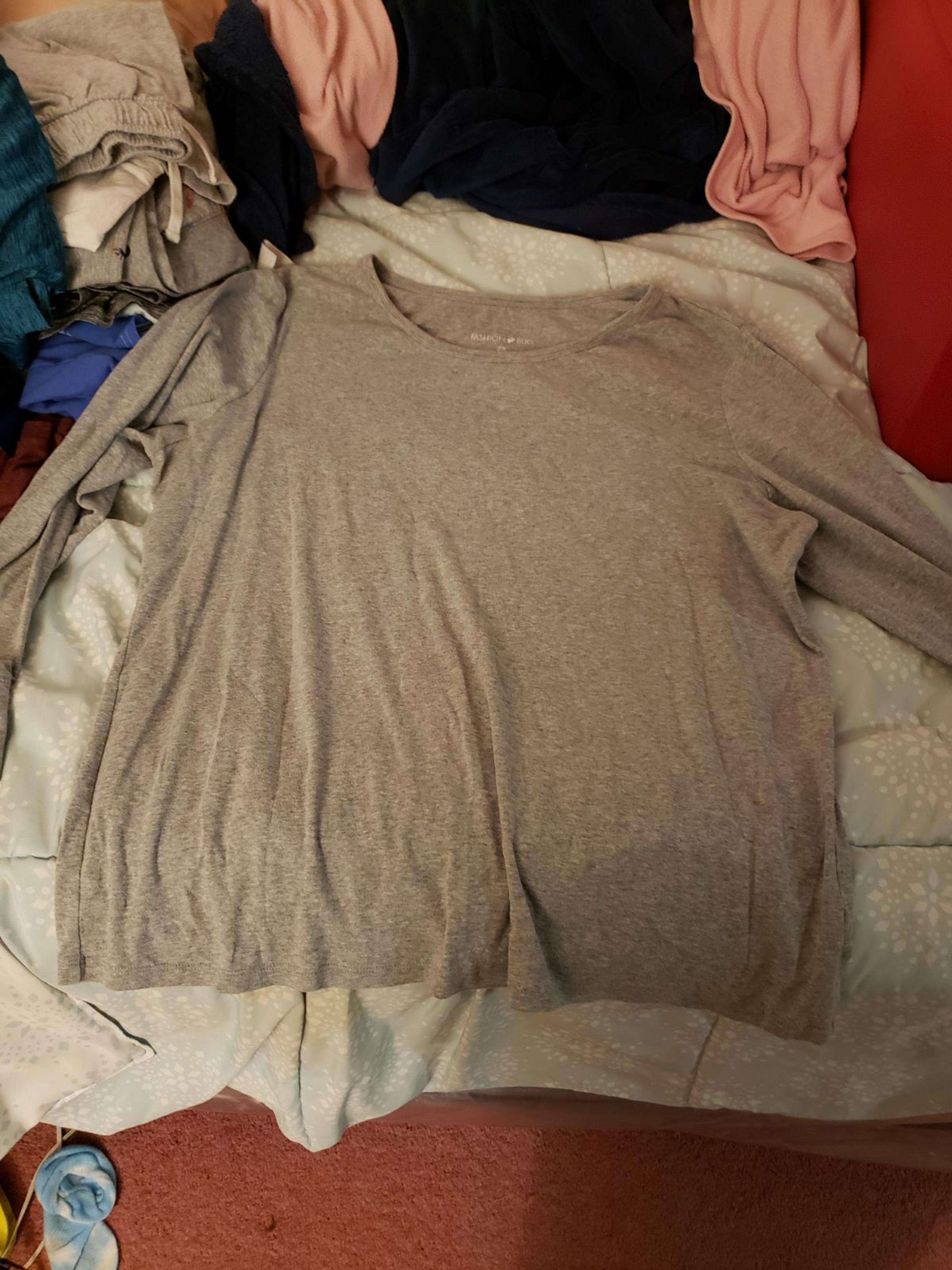 Fashion bug 2x grey long sleeve