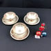 Coffee/tea set 3 saucers and 3 cups