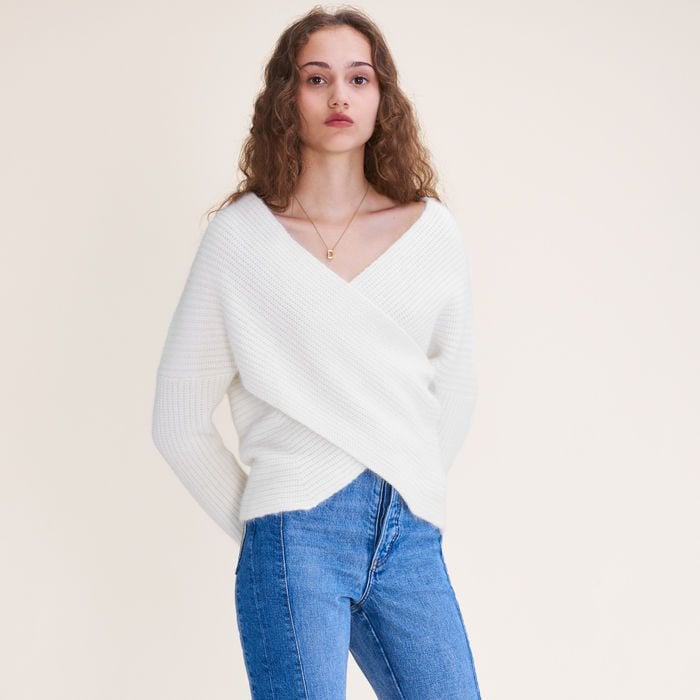 Maje white like-new sweater sz 1
