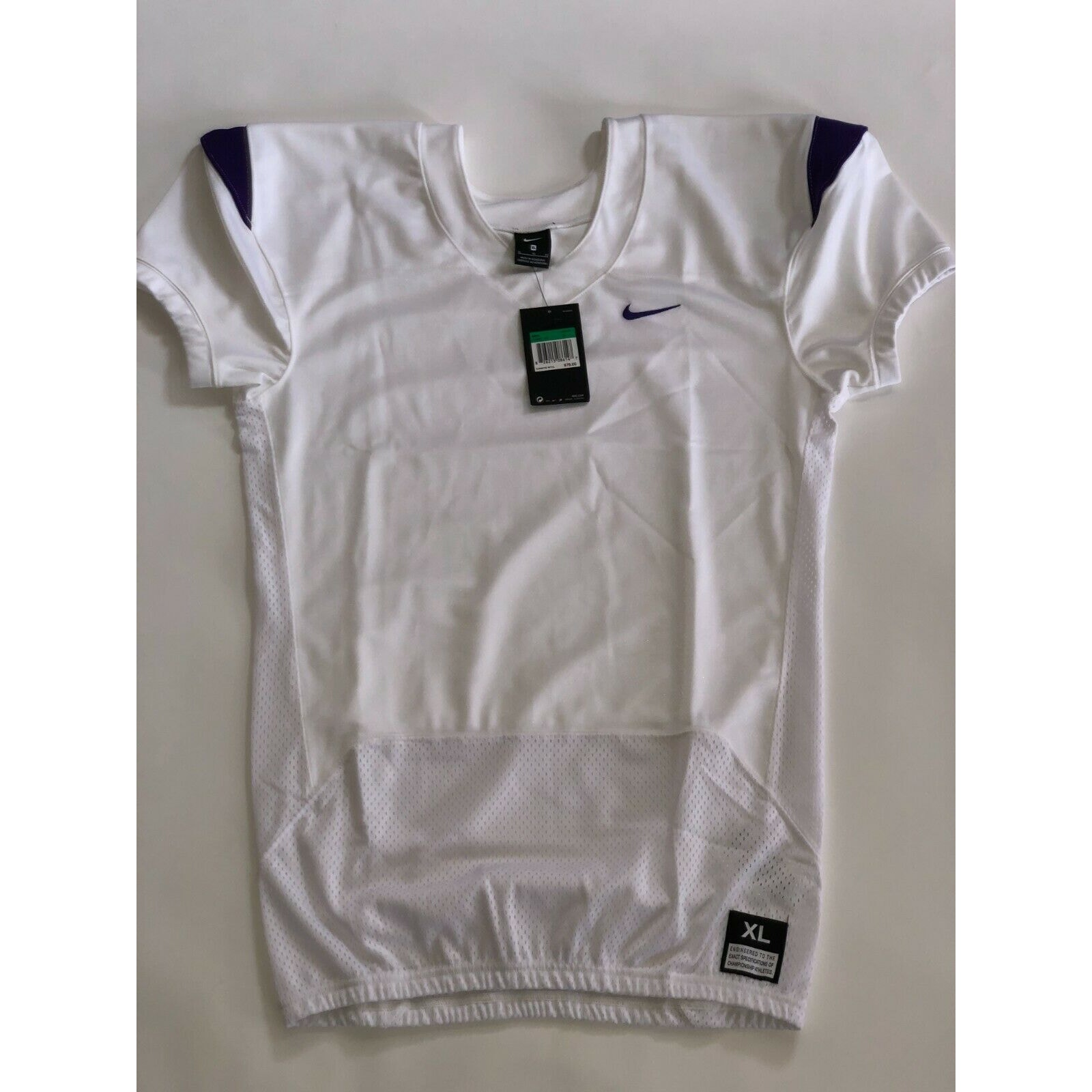 Nike Vapor Pro Men's Football Jersey White/Purple 845929-110 Size XL NWT