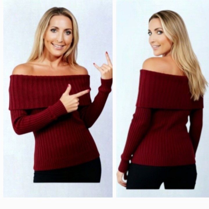 "Elie Tahari" Gorgeous (S) Red/Burgundy Wool Sweater Like New!