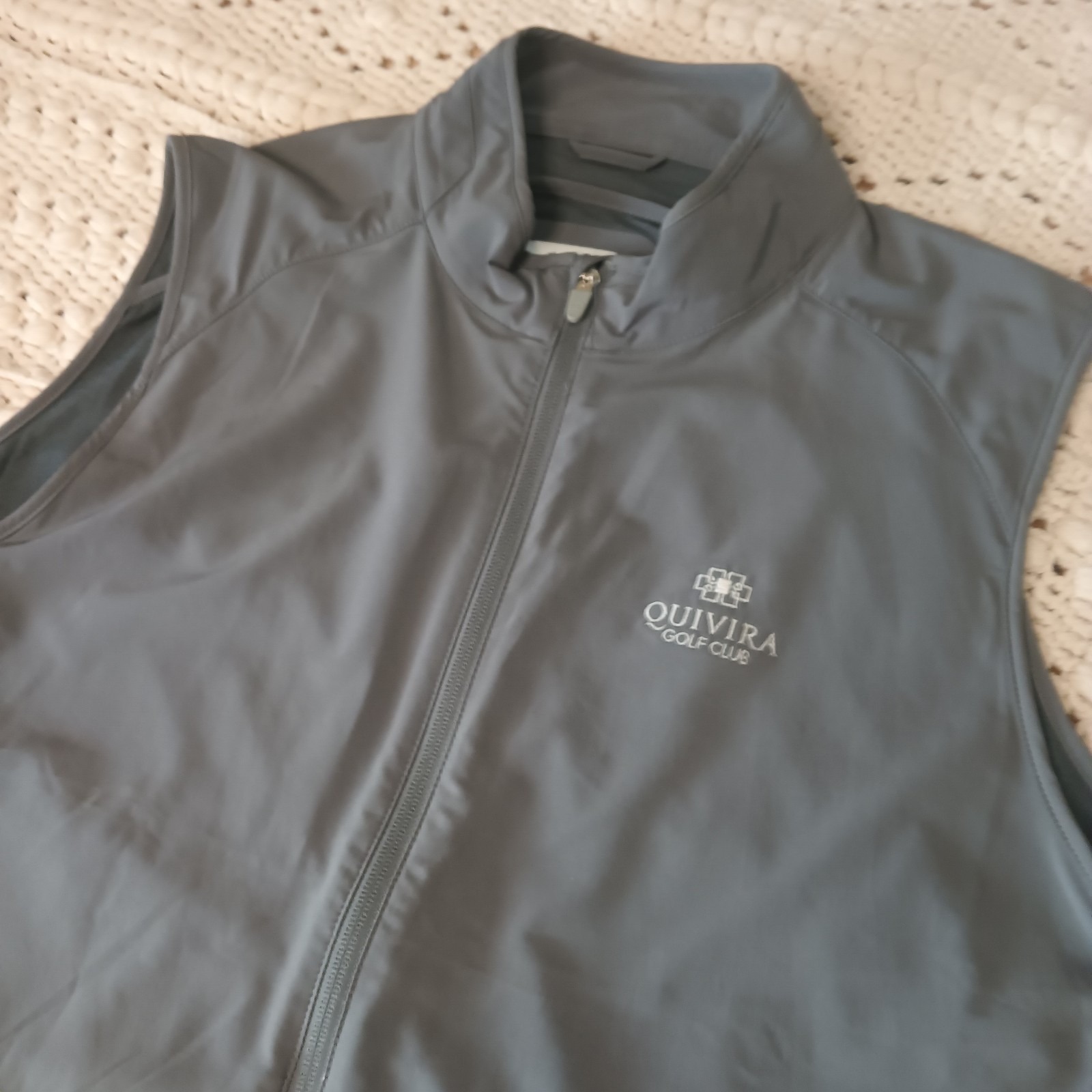 Peter Millar Wind Vest Mens XL Golf Active Performance Stretch Dual Zip Gray