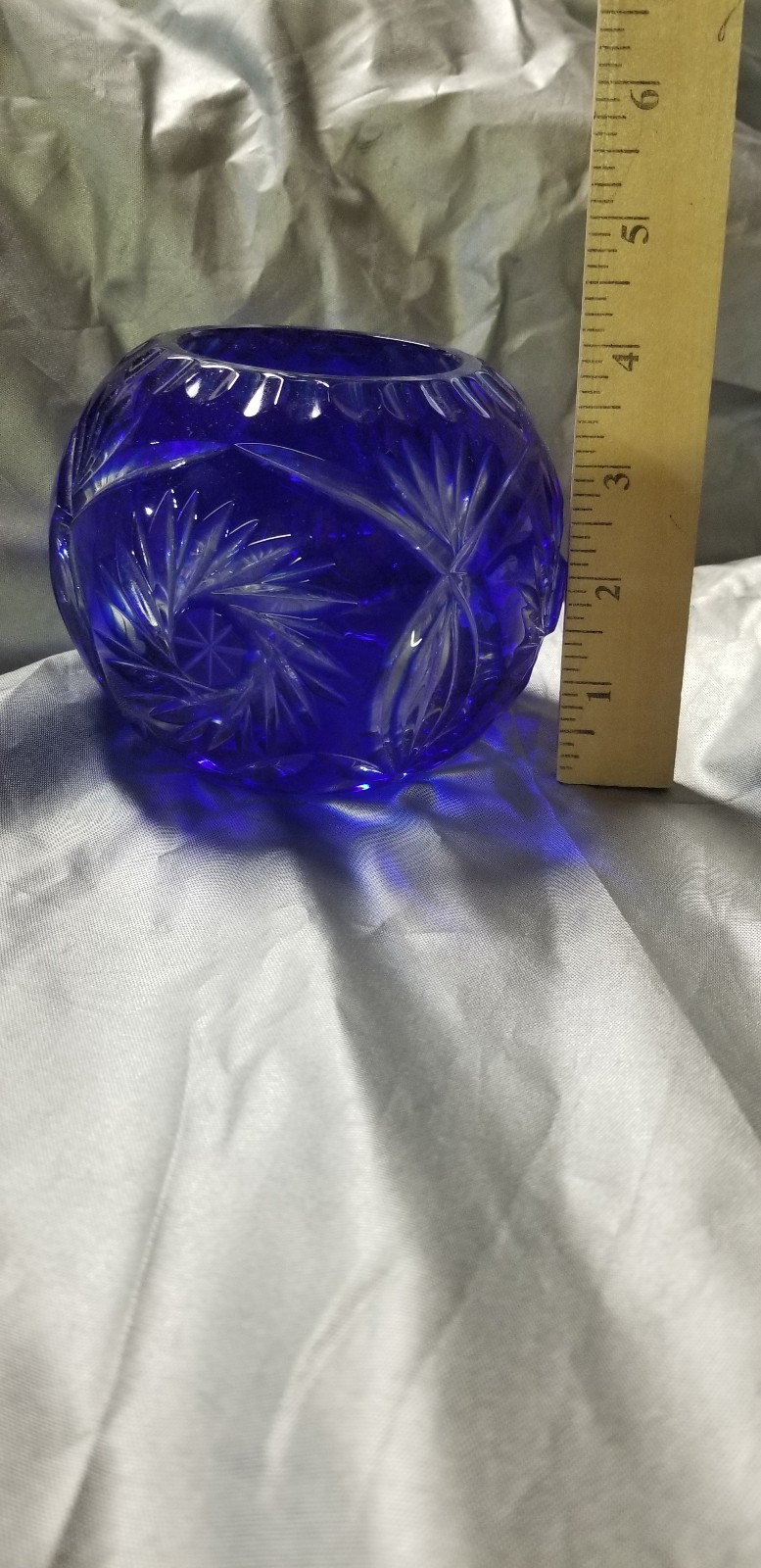 Vintage Bohemian Cobalt Glass bowl