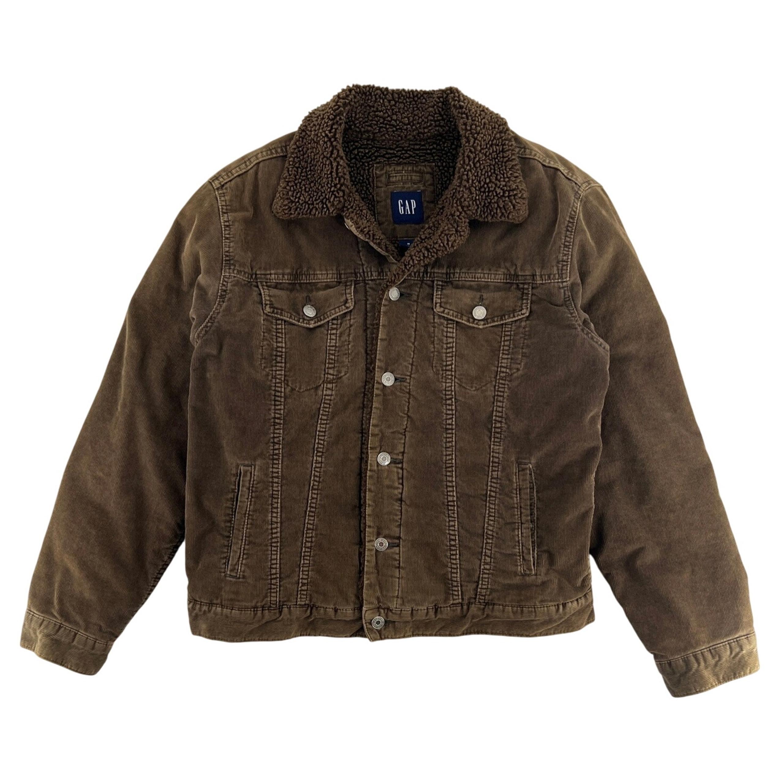 Y2K GAP brown corduroy trucker jacket 2000s vintage