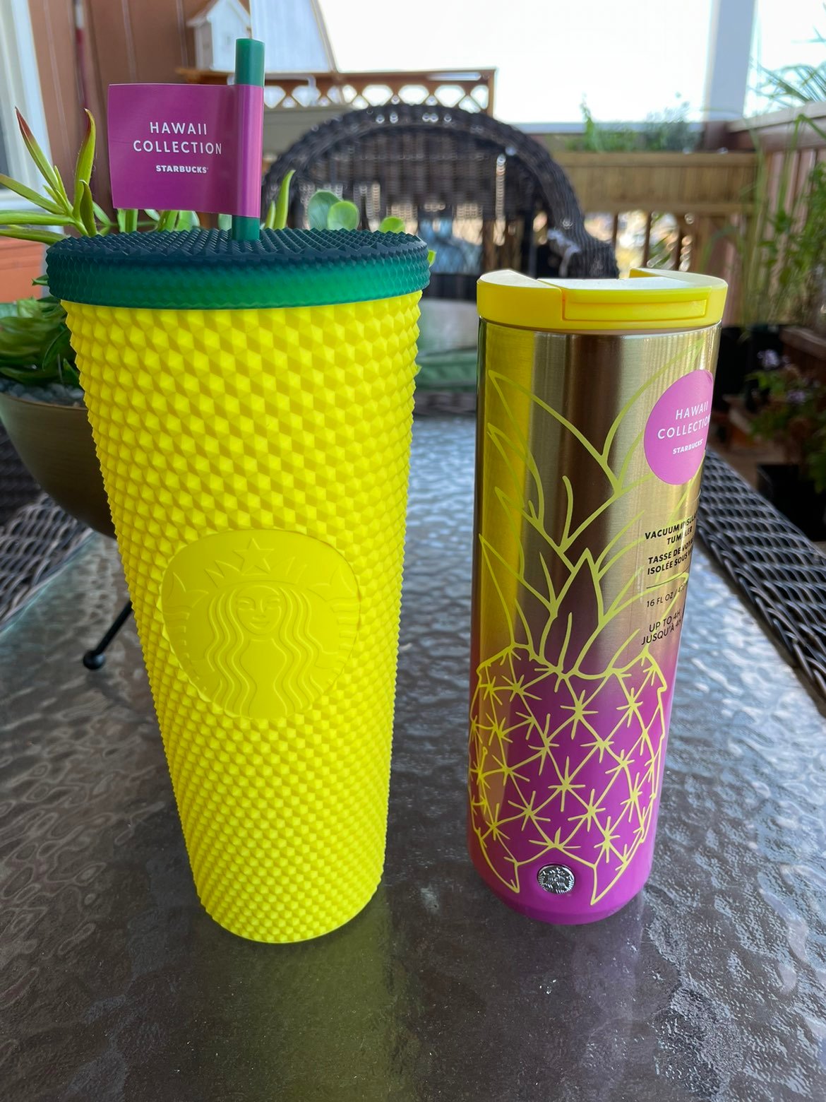 Starbucks HI Pineapple Tumbler Set Of 2