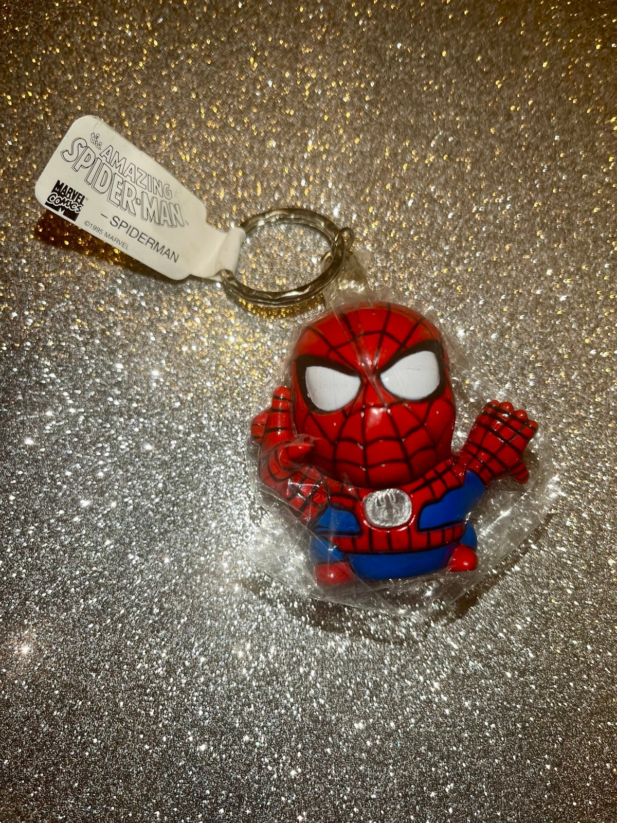 VHTF SPIDER-MAN VINTAGE ELEGANT WAY LIGHT UP KEYCHAIN MARVEL