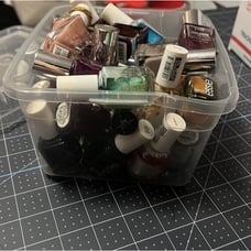 Different brand and colors of nail polish