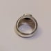 Vintage Sterling Silver Textured Dome Ring with Black Onyx Cabochon, Size 6