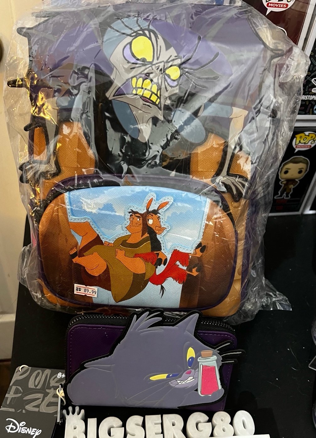 The emperors new groove loungefly mini backpack and wallet set