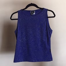 Versace Blue Sparkle Shirt Size Medium