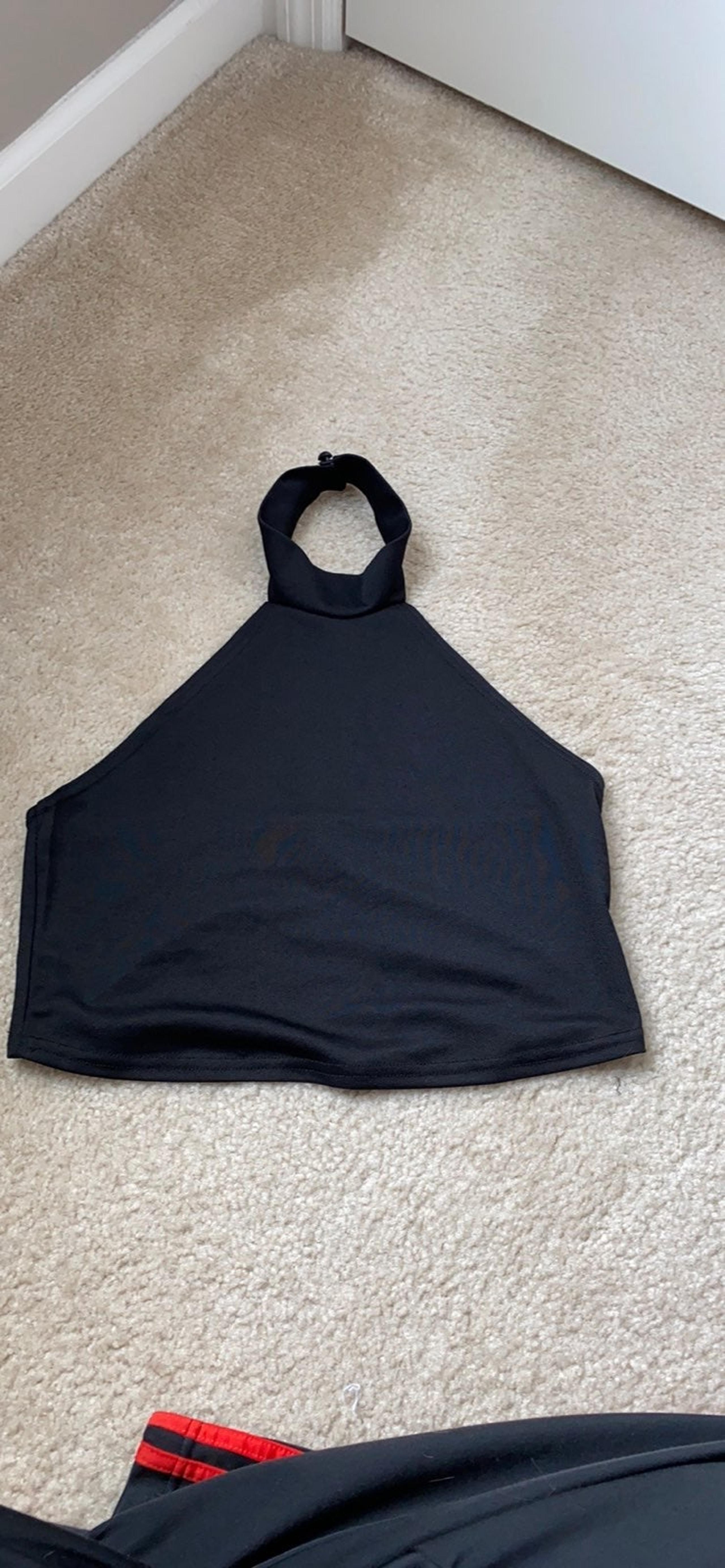 Boohoo | Women's Black Halter Crop Top