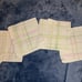 4 white pink green plaid shabby chic cloth table napkins soft cotton