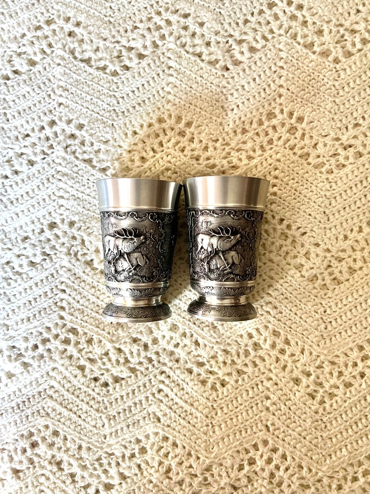 DISNEY! Set of 2 Germany Pewter Cups