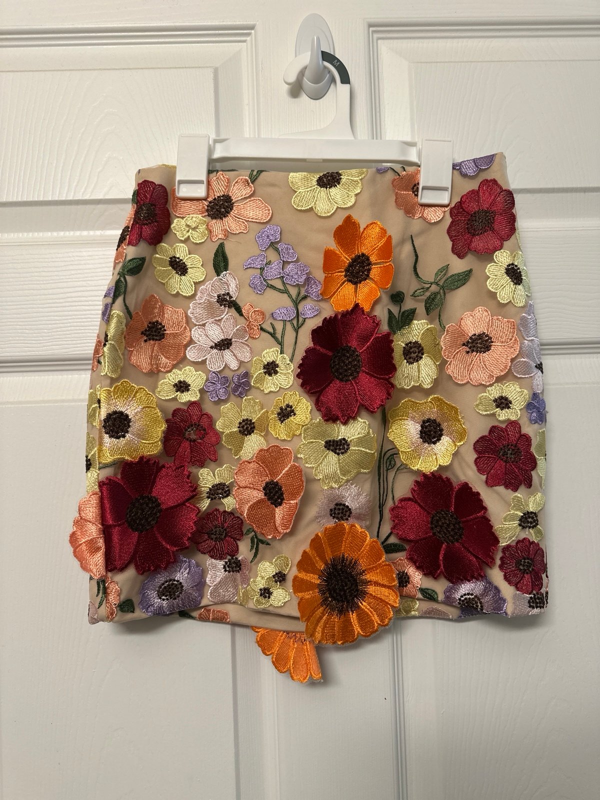 Floral Embroidered Skirt
