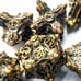 Solid Metal Steampunk Antique Brass Dice Set D&D 7 piece Heavy Chunky Dice Set