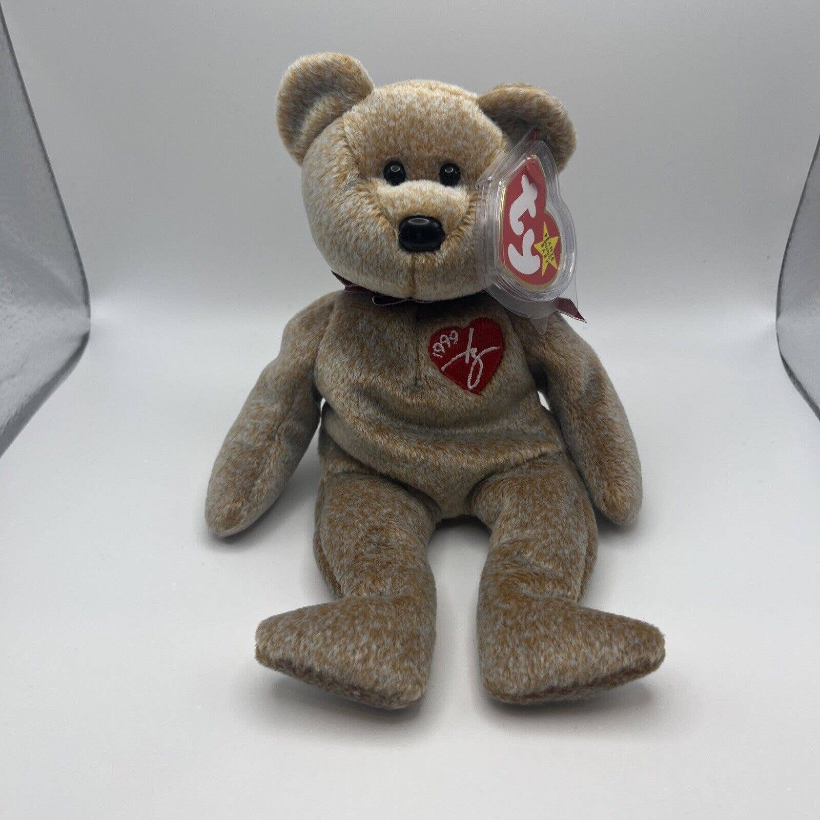 Ty 1999 SIGNATURE BEAR RARE & RETIRED Beanie Baby w/ ERRORS - Hologram tag MINT!