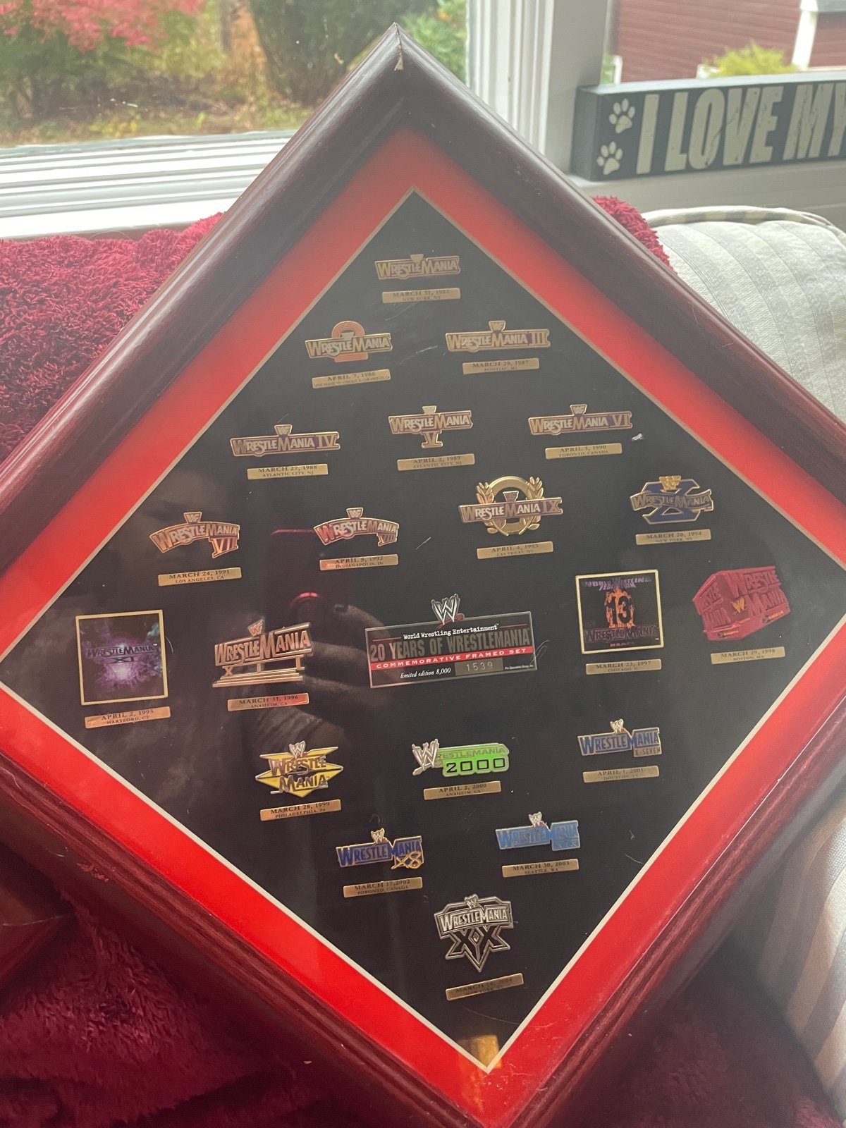 Wwe / Wwf 20 Years Of Wrestlemania Commemorative Pin Set Ltd. Ed